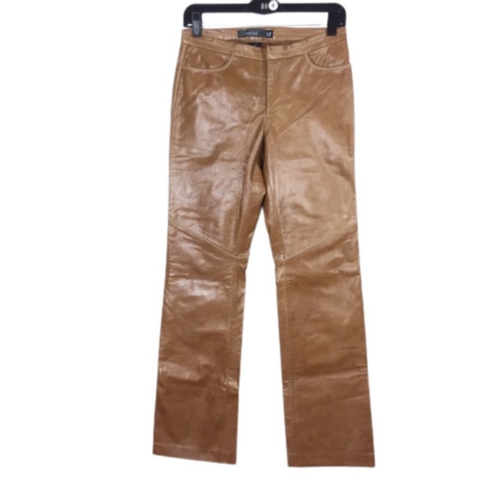 NWT Vintage gap dead stock genuine leather boot cut pants size 2